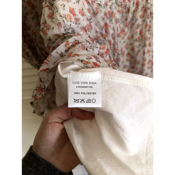 LUG VON SIGA Madison Shirred Floral-print Crepe De Chine Mini Dress - Picture 9 of 9